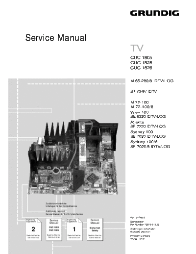 Grundig CUC-1805 & 1825 & 1826  Grundig CUC CUC-1805 & 1825 & 1826 CUC-1805 & 1825 & 1826.PDF