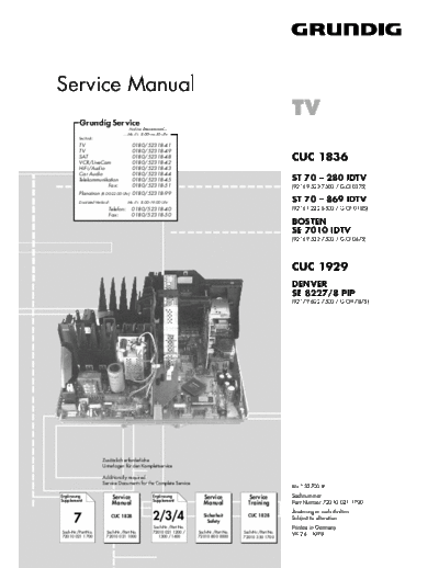 Grundig CUC-1836 & 1929 Ver 3  Grundig CUC CUC-1836 & 1929 CUC-1836 & 1929 Ver 3.PDF