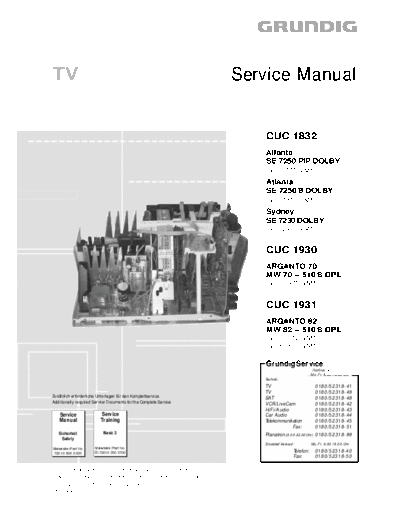 Grundig CUC-1832 & 1930  Grundig CUC CUC-1832 & 1930 CUC-1832 & 1930.PDF