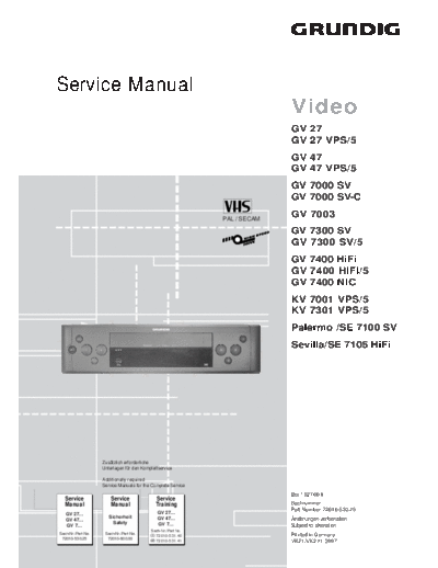 Grundig GV-27 & 47 & 7000  Grundig GV GV-27 & 47 & 7000 GV-27 & 47 & 7000.PDF