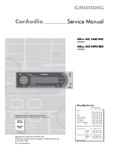 Grundig SCC-5460RDS & SCD-5490RDS  Grundig SCC SCC-5460RDS & SCD-5490RDS SCC-5460RDS & SCD-5490RDS.pdf