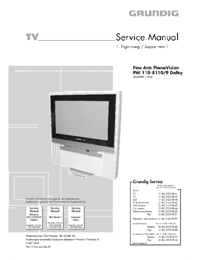 Grundig PW-110-8110 & 9  Grundig PW PW-110-8110 & 9 PW-110-8110 & 9.PDF