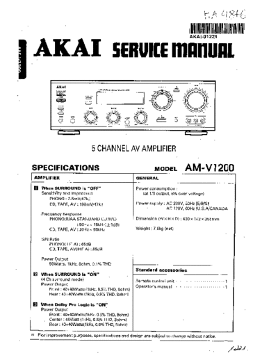 Akai AM-V1200  Akai AM AM-V1200 AM-V1200.pdf