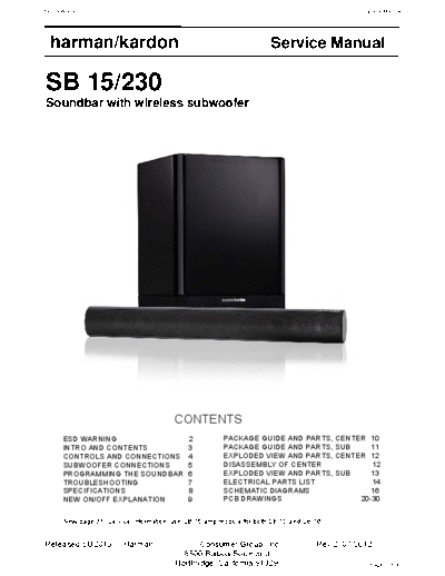Harman Kardon SB-15 & 230 Rev 2  Harman Kardon SB SB-15 & 230 SB-15 & 230 Rev 2.pdf