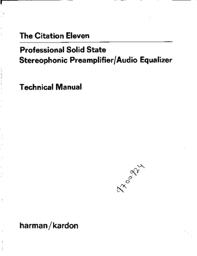 Harman Kardon Citation-Eleven Preamp EQ  Harman Kardon Citation Citation-Eleven Preamp EQ Citation-Eleven Preamp EQ.pdf