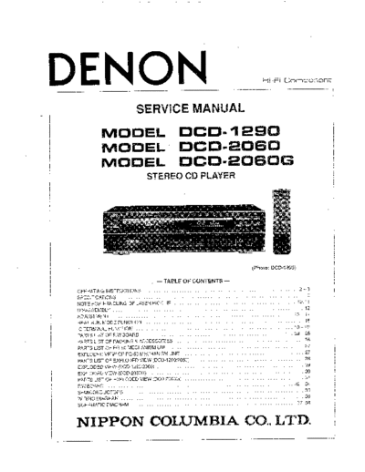 DENON   DCD-1290 & 2060  DENON CD Player CD Player Denon - DCD-1290 & 2060   DCD-1290 & 2060.PDF