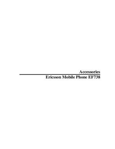 Ericsson Access  . Rare and Ancient Equipment Ericsson Mobile Phones ERICSSON EF738 Access.pdf