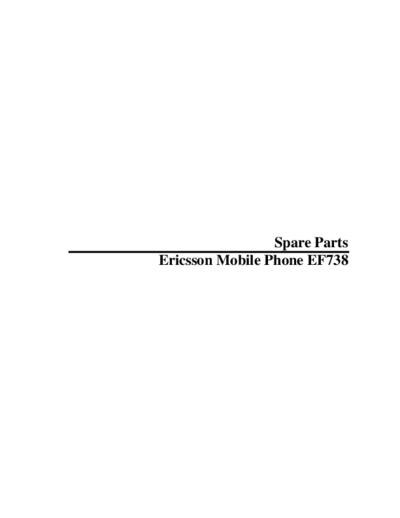 Ericsson SpareP  . Rare and Ancient Equipment Ericsson Mobile Phones ERICSSON EF738 SpareP.pdf