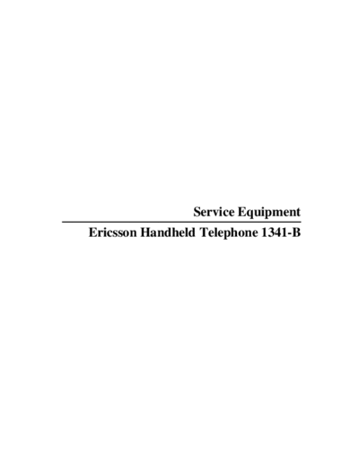 Ericsson ServEqui  . Rare and Ancient Equipment Ericsson Mobile Phones ERICSSON EH238 ServEqui.pdf
