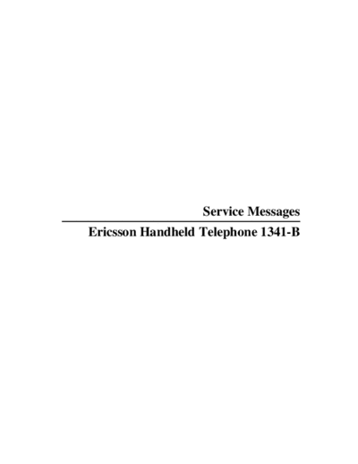 Ericsson ServMess  . Rare and Ancient Equipment Ericsson Mobile Phones ERICSSON EH238 ServMess.pdf