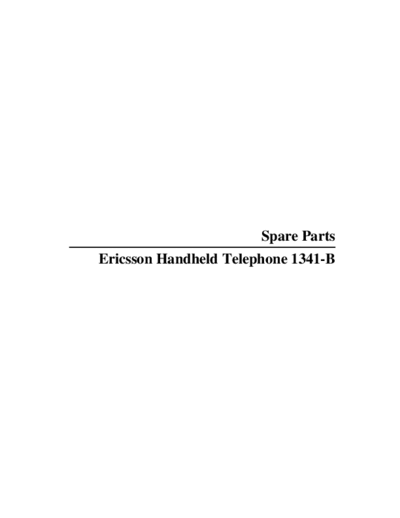 Ericsson SpareP  . Rare and Ancient Equipment Ericsson Mobile Phones ERICSSON EH238 SpareP.pdf