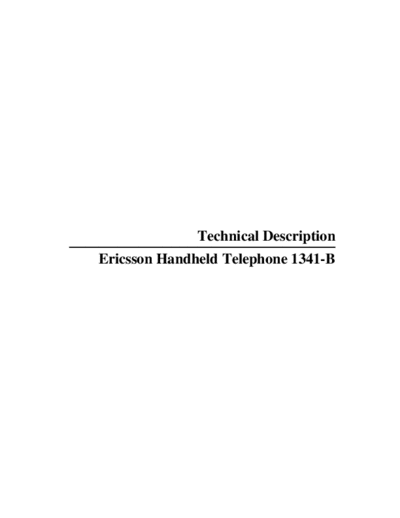 Ericsson TechDes  . Rare and Ancient Equipment Ericsson Mobile Phones ERICSSON EH238 TechDes.pdf