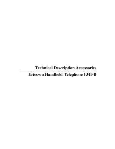 Ericsson TechDesAcc  . Rare and Ancient Equipment Ericsson Mobile Phones ERICSSON EH238 TechDesAcc.pdf