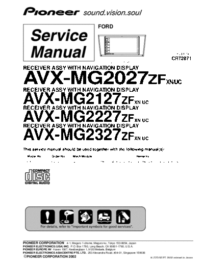 Pioneer AVX-MG2027ZF,MG2127ZF,MG2227ZF,MG2327ZF  Pioneer AVX AVX-MG2027ZF & MG2127ZF & MG2227ZF & MG2327ZF AVX-MG2027ZF,MG2127ZF,MG2227ZF,MG2327ZF.pdf