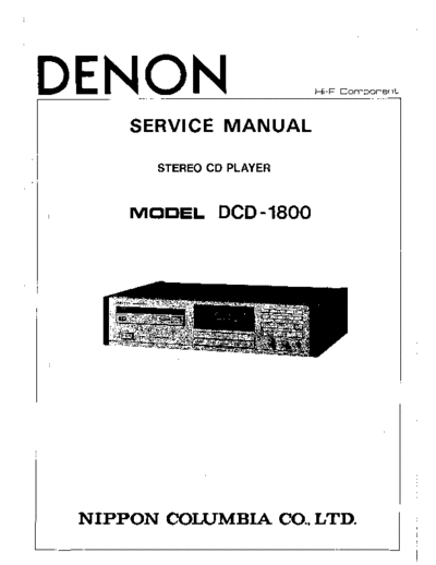 DENON  DCD-1800  DENON CD Player CD Player Denon - DCD-1800  DCD-1800.PDF