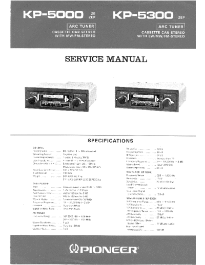 Pioneer KP-5000, KP-5300  Pioneer KP KP-5000 & KP-5300 PIONEER KP-5000, KP-5300.pdf