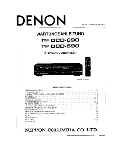 DENON  DCD-690 & 590  DENON CD Player CD Player Denon - DCD-690 & 590  DCD-690 & 590.PDF