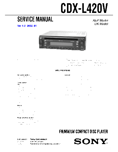 Sony CDX-L420V  Sony Car Audio CDX-L420V.pdf