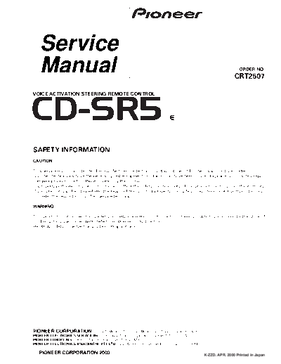 Pioneer CD-SR5  Pioneer CD CD-SR5 CD-SR5.pdf