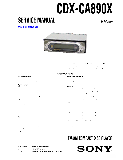 Sony CDX-CA890X  Sony Car Audio CDX-CA890X.pdf