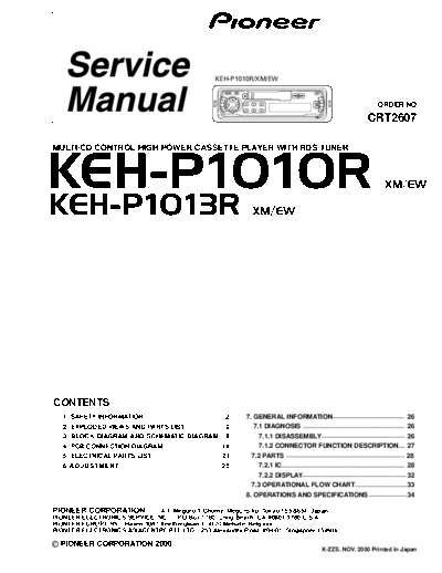 Pioneer KEH-P1010R,P1013R  Pioneer KEH KEH-P1010R & P1013R Pioneer_KEH-P1010R,P1013R.pdf