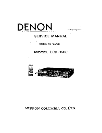 DENON  DCD-1500  DENON CD Player CD Player Denon - DCD-1500  DCD-1500.PDF