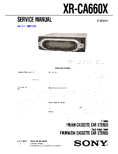Sony XR-CA660X  Sony Car Audio XR-CA660X.pdf