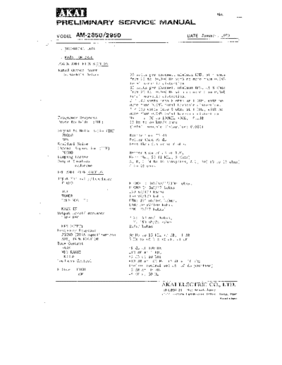 Akai AM-2850 & 2950  Akai AM AM-2850 & 2950 AM-2850 & 2950.pdf