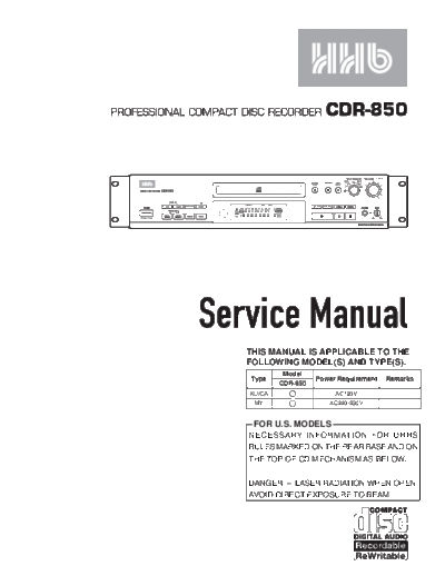 Pioneer CDR-850  Pioneer CDR CDR-850 CDR-850.pdf
