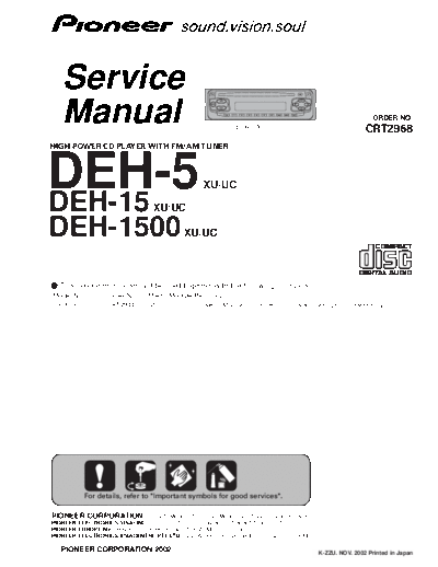 Pioneer DEH-5,15,1500  Pioneer DEH DEH-5 & 15 & 1500 Pioneer_DEH-5,15,1500.pdf