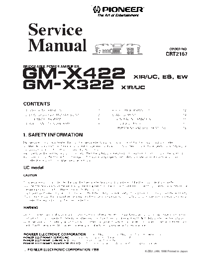 Pioneer GM-X422,X322  Pioneer GM GM-X422 & X322 Pioneer_GM-X422,X322.pdf
