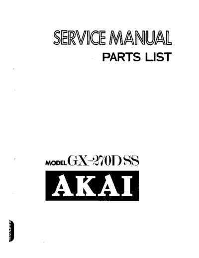 Akai GX-270DSS  Akai GX GX-270DSS GX-270DSS.pdf