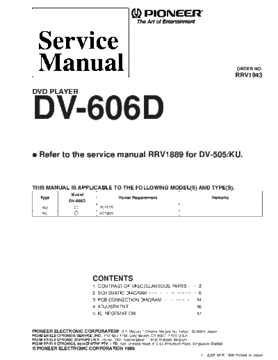 Pioneer DV-606D  Pioneer DV DV-606D DV-606D.PDF