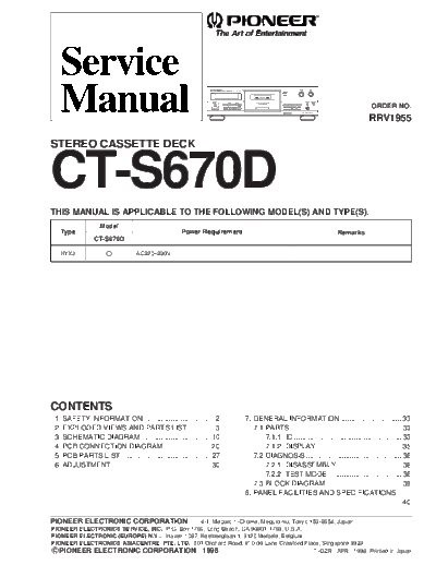 Pioneer CT-S670D  Pioneer CT CT-S670D CT-S670D.pdf