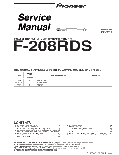 Pioneer F-208RDS  Pioneer F F-208RDS F-208RDS.pdf