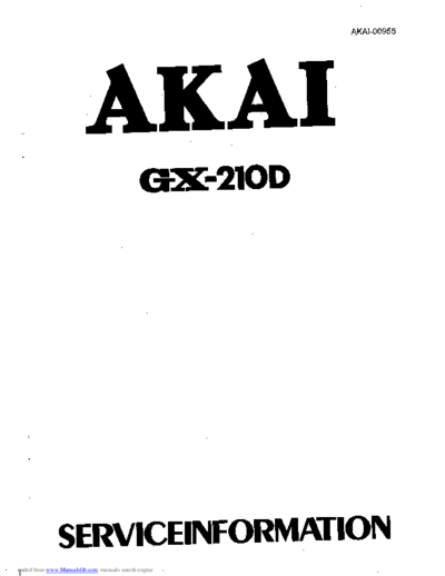 Akai GX-210D  Akai GX GX-210D GX-210D.pdf