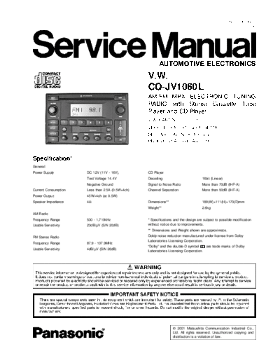 Volkswagen CQ-JV1060  Volkswagen Car Audio CQ-JV1060.pdf