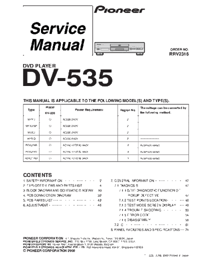 Pioneer DV-535  Pioneer DV DV-535 DV-535.pdf