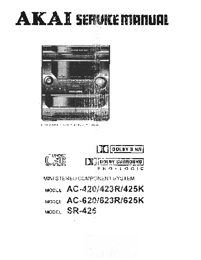 Akai AC-420 & 423R & 425K & 620 & 623R & 625K  Akai AC AC-420 & 423R & 425K & 620 & 623R & 625K AC-420 & 423R & 425K & 620 & 623R & 625K.pdf