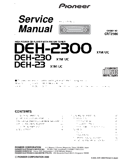 Pioneer DEH-2300,230,23  Pioneer DEH DEH-2300 & 230 & 23 Pioneer_DEH-2300,230,23.pdf