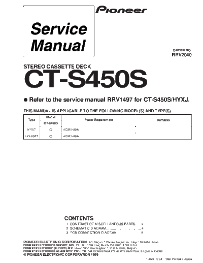 Pioneer CT-S450S  Pioneer CT CT-S450S CT-S450S.pdf