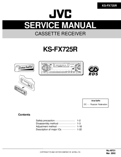 JVC KS-FX725R  JVC Car Audio KS-FX725R.pdf