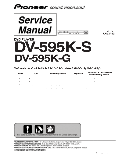 Pioneer DV-595K-S  Pioneer DV DV-595K-S DV-595K-S.pdf