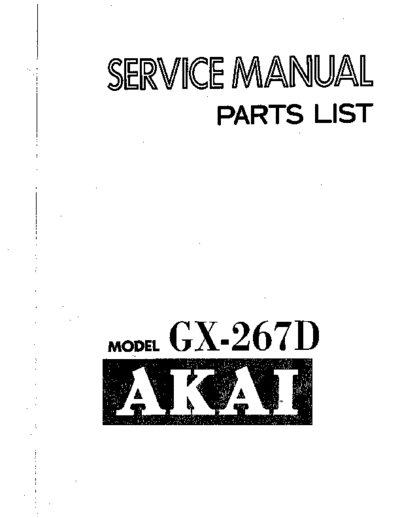 Akai GX-267D  Akai GX GX-267D GX-267D.pdf