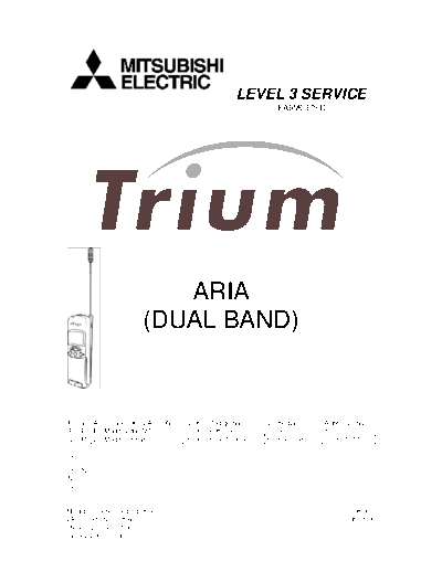 MITSUBISHI aria level 3c  MITSUBISHI Mobile Phone MITSUBISHI ARIA aria level 3c.pdf