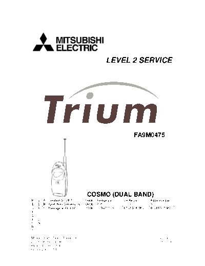 MITSUBISHI cosmo level 2c  MITSUBISHI Mobile Phone MITSUBISHI COSMO cosmo level 2c.pdf