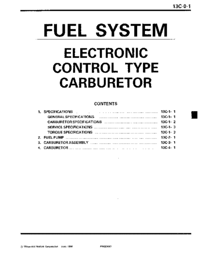 MITSUBISHI 13C  MITSUBISHI Engines Manuals Carburetor+Emissions 13C.pdf