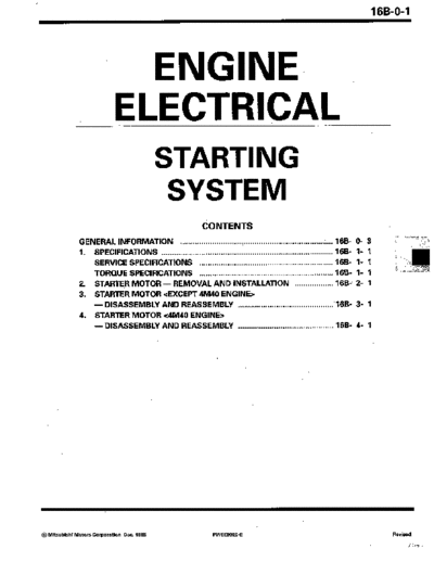MITSUBISHI 16B  MITSUBISHI Engines Manuals Engine Electrical 16B.pdf