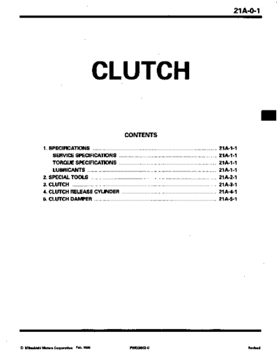 MITSUBISHI 21A  MITSUBISHI Transmission FRONT WHEEL DRIVE MANUAL TRANSMISSION 21A.pdf