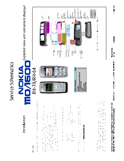 NOKIA 51880631 RH-70 RH-64 schematics V1 0  NOKIA Mobile Phone Nokia_1110_1600 51880631_RH-70_RH-64_schematics_V1_0.pdf